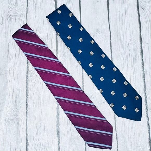 2 Brooks Brothers Silk Neck Ties - Picture 1 of 4